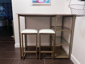 Kitchenette with Two Tall Stools