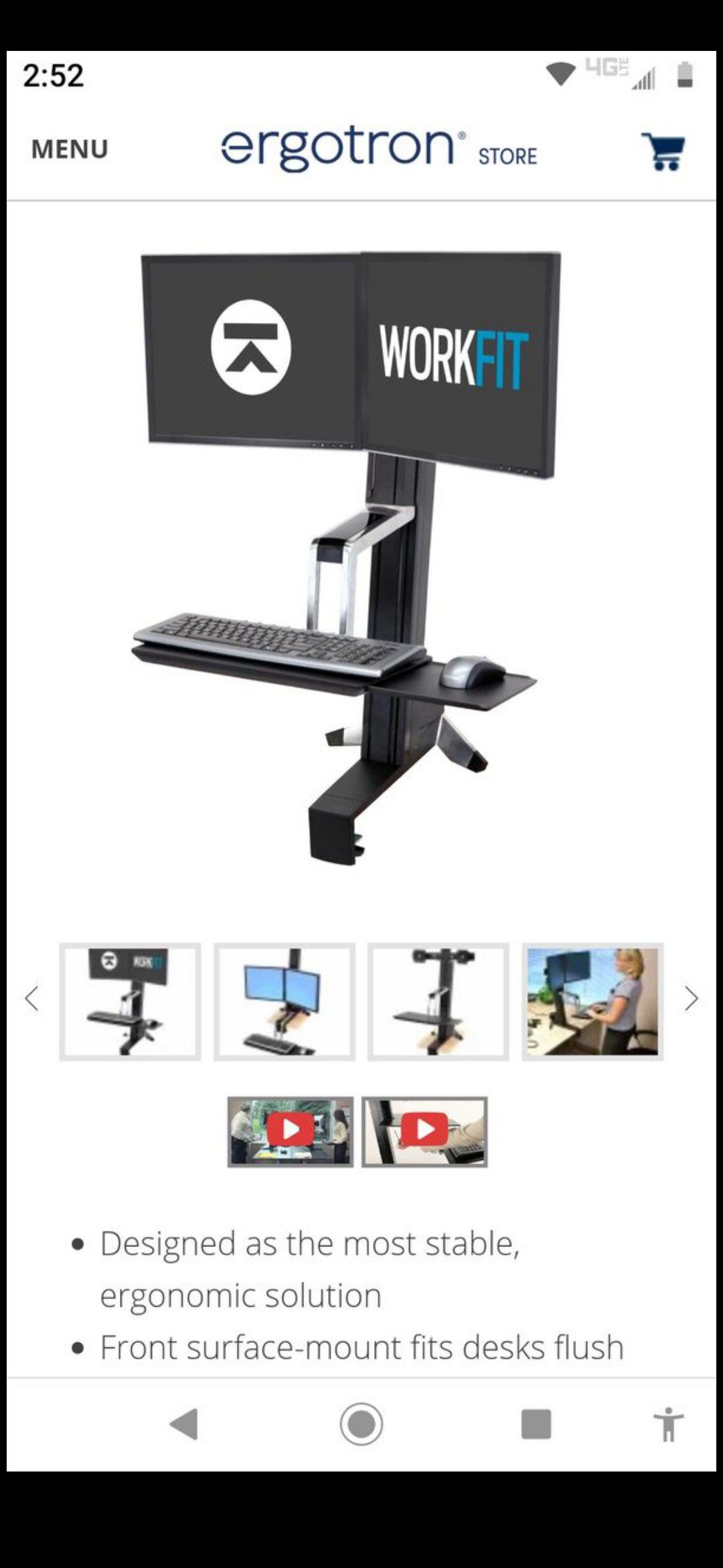 Dual monitor stand ergonomical
