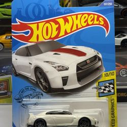 🇯🇵 HOT WHEELS 2017 - White ‘17 Nissan GT-R R35 - 2020 Model 50th Anniversary Version - HW SPEED GRAPHICS 137/250 - 1:64