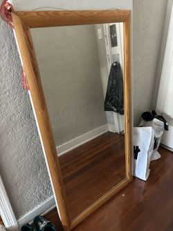 Large Wood Mirror