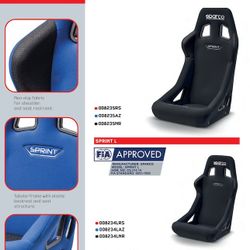 SPARCO Sprint Racing Seat - Black Vinyl