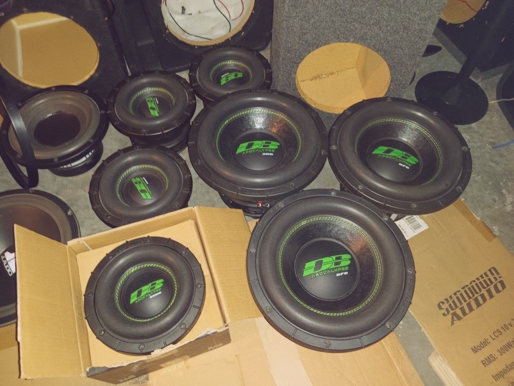 Deaf Bonce 4 8 In, 12 In 302, Two 12-in 272 Subwoofers Available. Individually Priced See Listing. FREE DELIVERY IN DEMO IN PORTLAND VANCOUVER