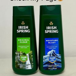 Irish Spring Original Clean/Moisture Blast Bodywash 20 Oz   Set