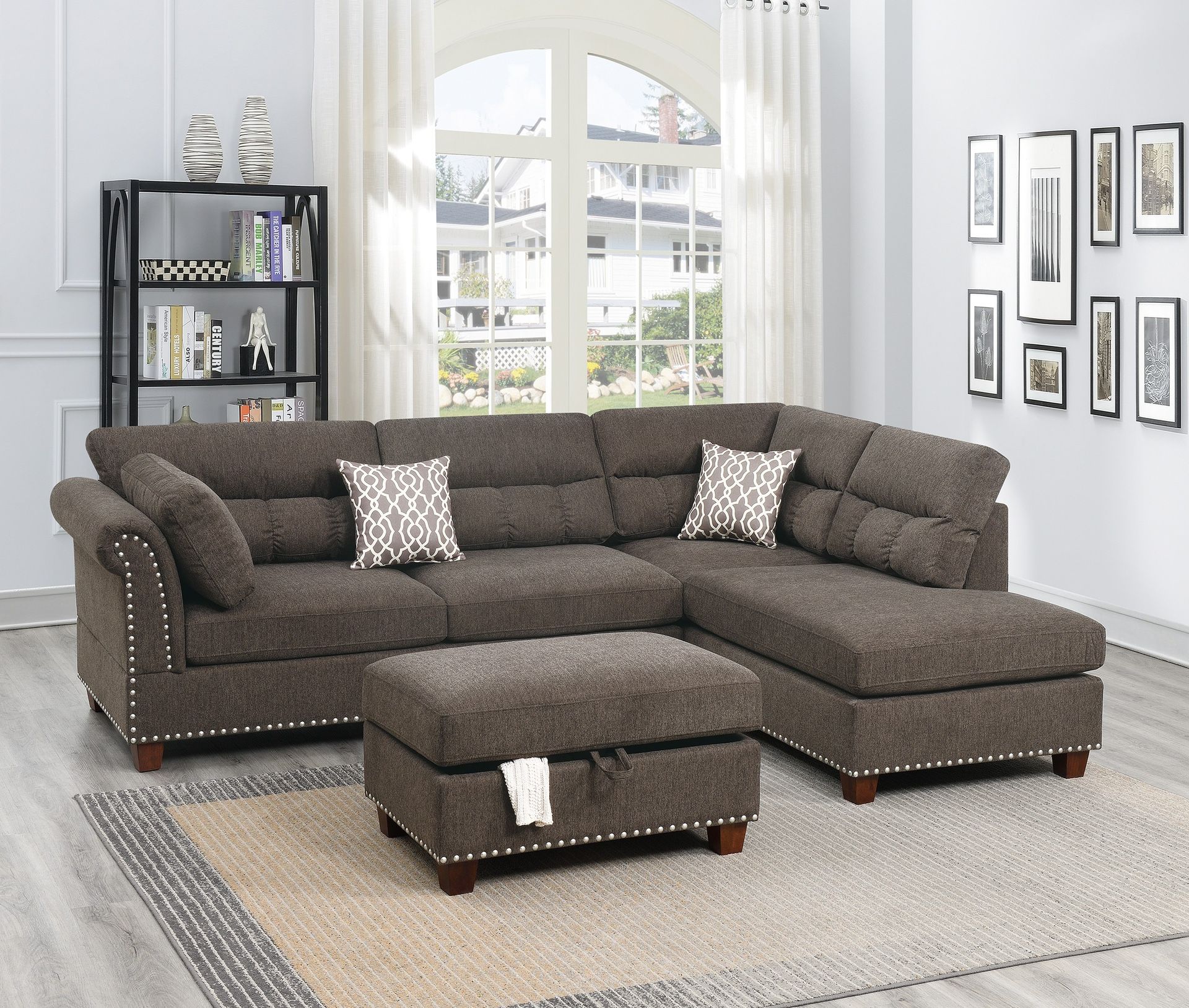 SAND SECTIONAL SOFA WITH OTTOMAN