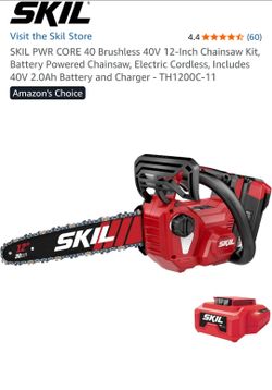 New in Box SKIL PWR CORE 40V 12-Inch Cordless Chainsaw Kit