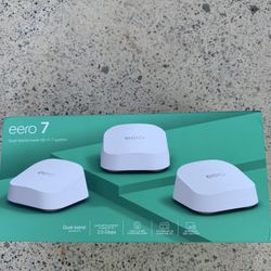 eero 7 dual-band mesh Wi-Fi 7 router (newest model) - Supports internet plans up to 2.5 Gbps, Coverage up to 6,000 sq. ft., 3-pack