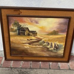 Houses On The Prairie Painting