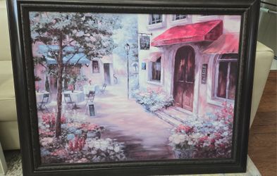 Oil Base French Town Wall Art Pating