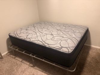 Full Size Mattress with Metal Bed Frame