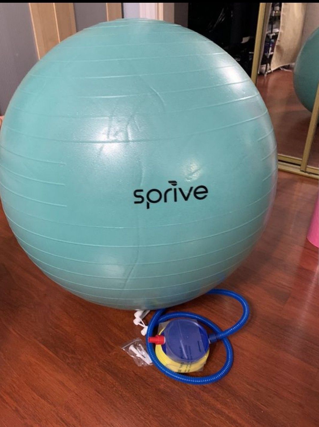 $8 for 1 sea blue Exercise yoga ball 75cm.