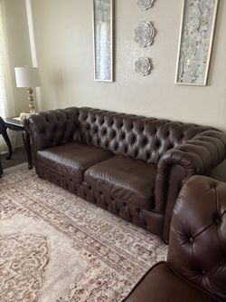 American Furniture Leather Couch Set