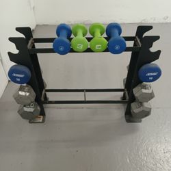 Weight Rack Bench With Weights 