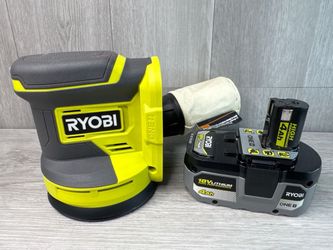 Ryobi One+ 18V 5 In. Random Orbit Sander PCL406 W/ 4.0AH Battery (A1D033310)