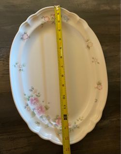 Vintage tea rose pfaltzgraff oval serving platter