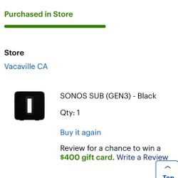 Sonos Sub Woofer