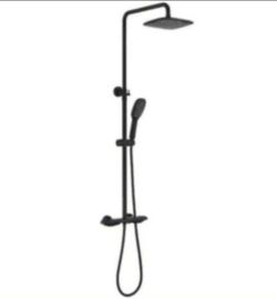 RBROHANT 2 Function Thermostatic Rainfall Shower Head System for Bathroom Rb0839, Black