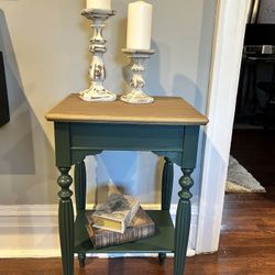 Antique Green Accent Table