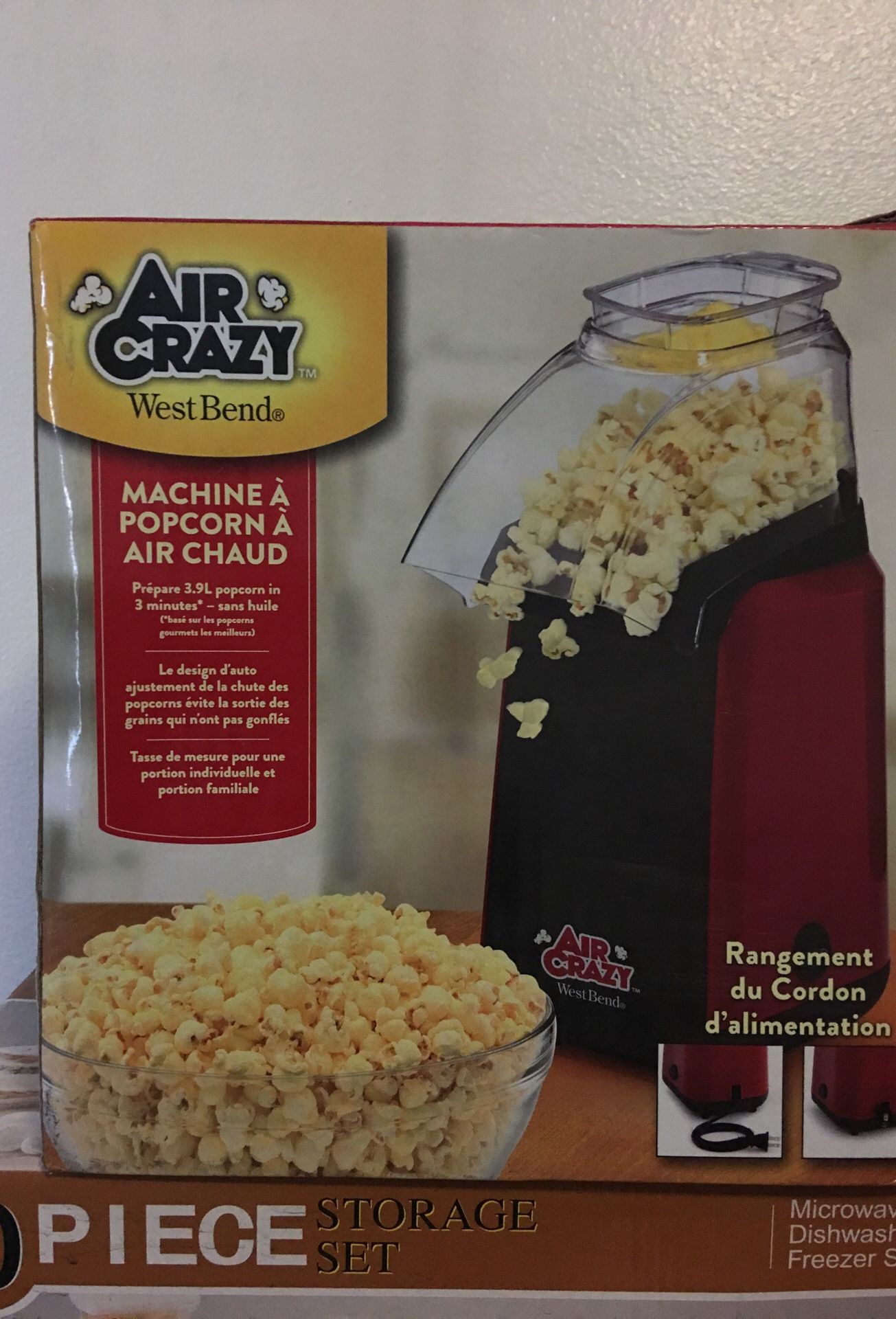 Electric popcorn popper