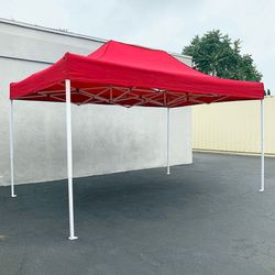(New) $145 Large 10x15 FT Heavy-Duty Popup Canopy Instant Shade Quick Open with Carry Bag