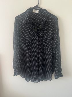 Designer long sleeve star print button down