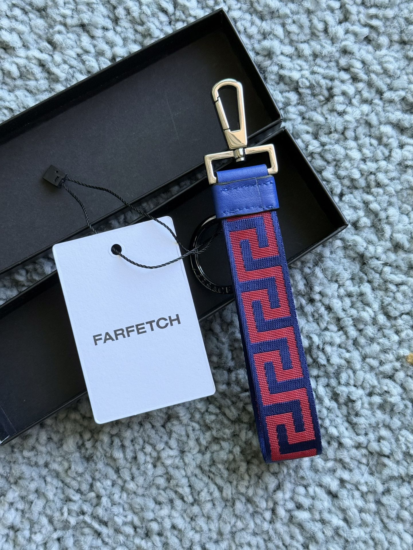 Versace Canvas Keyring NEW
