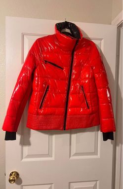 Michael Kors High-ShineRed Quilted Puffer Jacket
