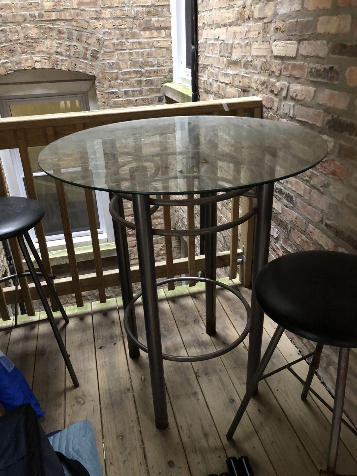 Outdoor Bar Table and 2 Stools