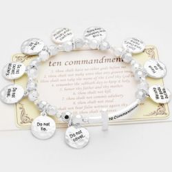 Ten Commandment Charm Bracelet 