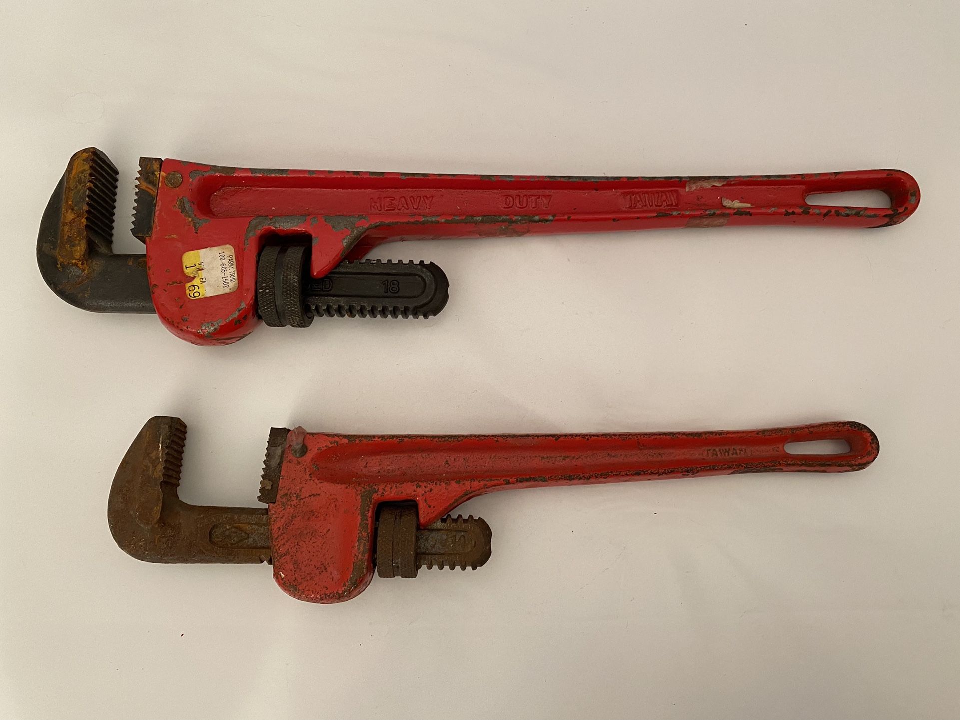 MintCraft 2-Lot Set 14 & 18 Straight Plumbing Pipe Wrenches