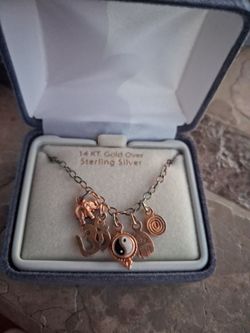 14k gold over silver necklace