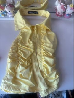 Yellow button up