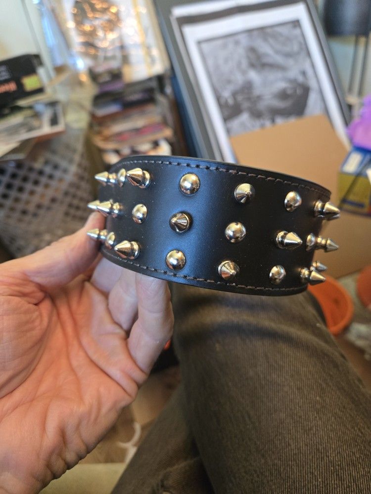 High End Spiked Leather Dog Collar Top Quality For Youre Dog