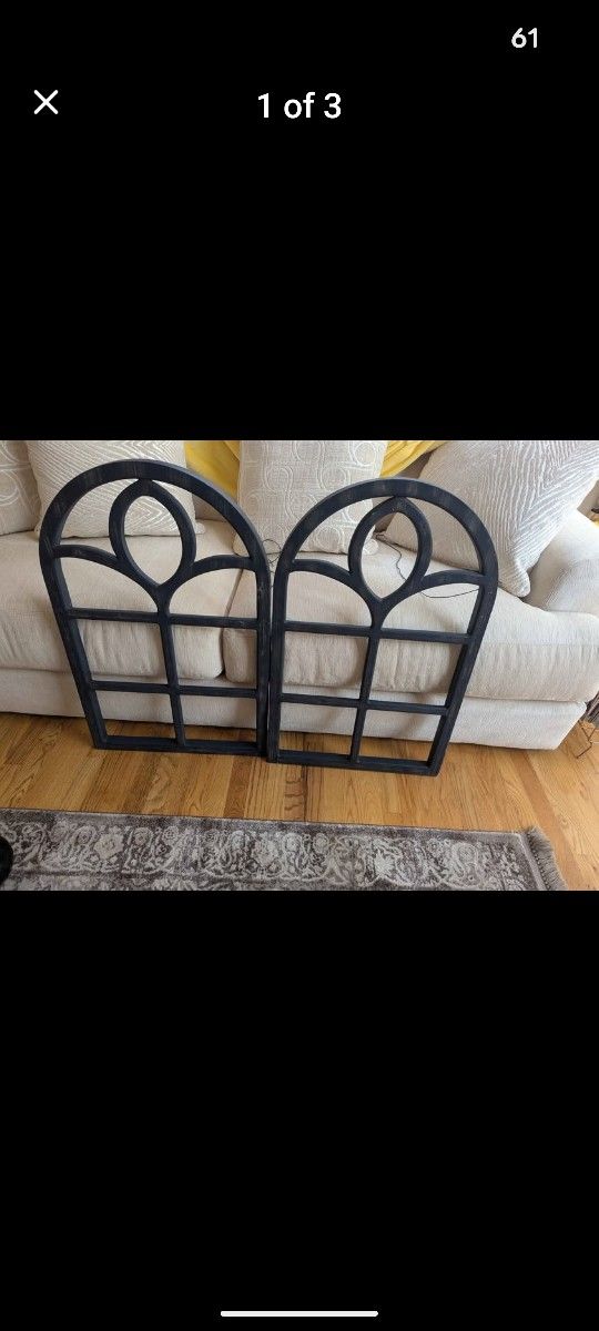 Distressed Blue Wood Arches