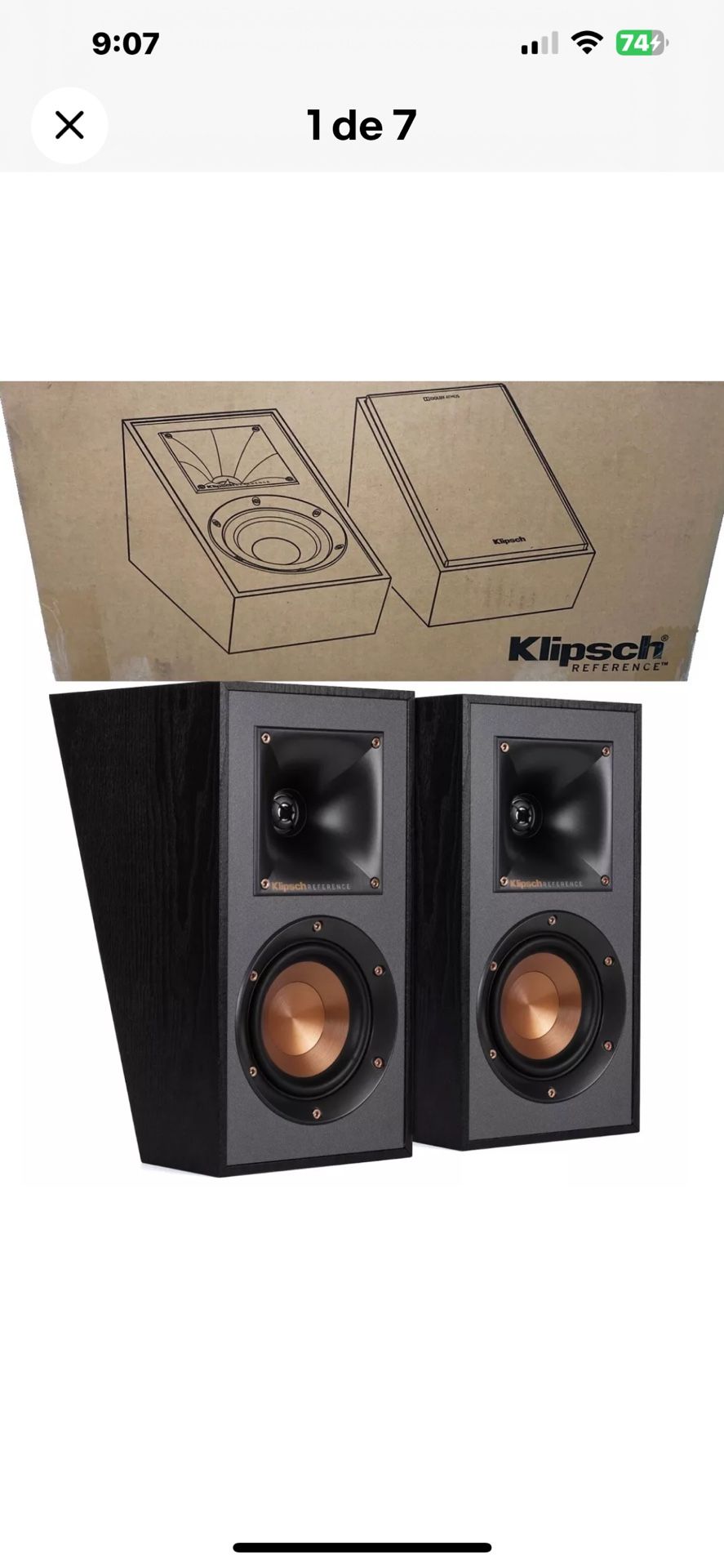 Klipsch R-41SA Dolby Atmos Elevation Surround Speakers (Pair) 4" Woofers 100w