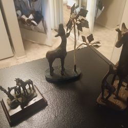 Giraffe Brass Figures. 