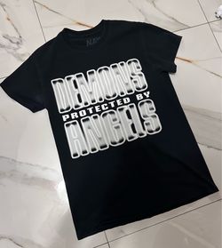 Vlone x XO x Nav Demons Protected By Angels T-Shirt Size Small