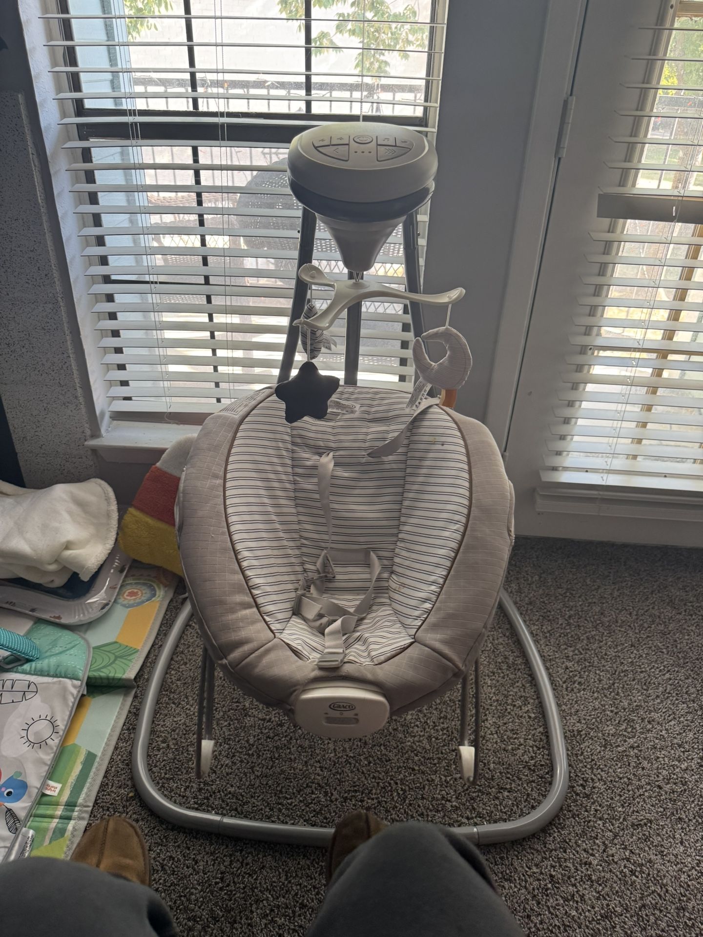 Baby swing and bouncer