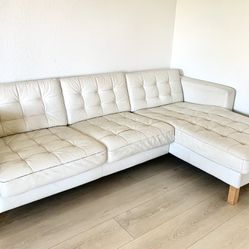 Ikea White Leather Couch 