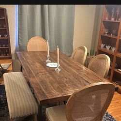 Kirkland Table With 4 Chairs And Bench 