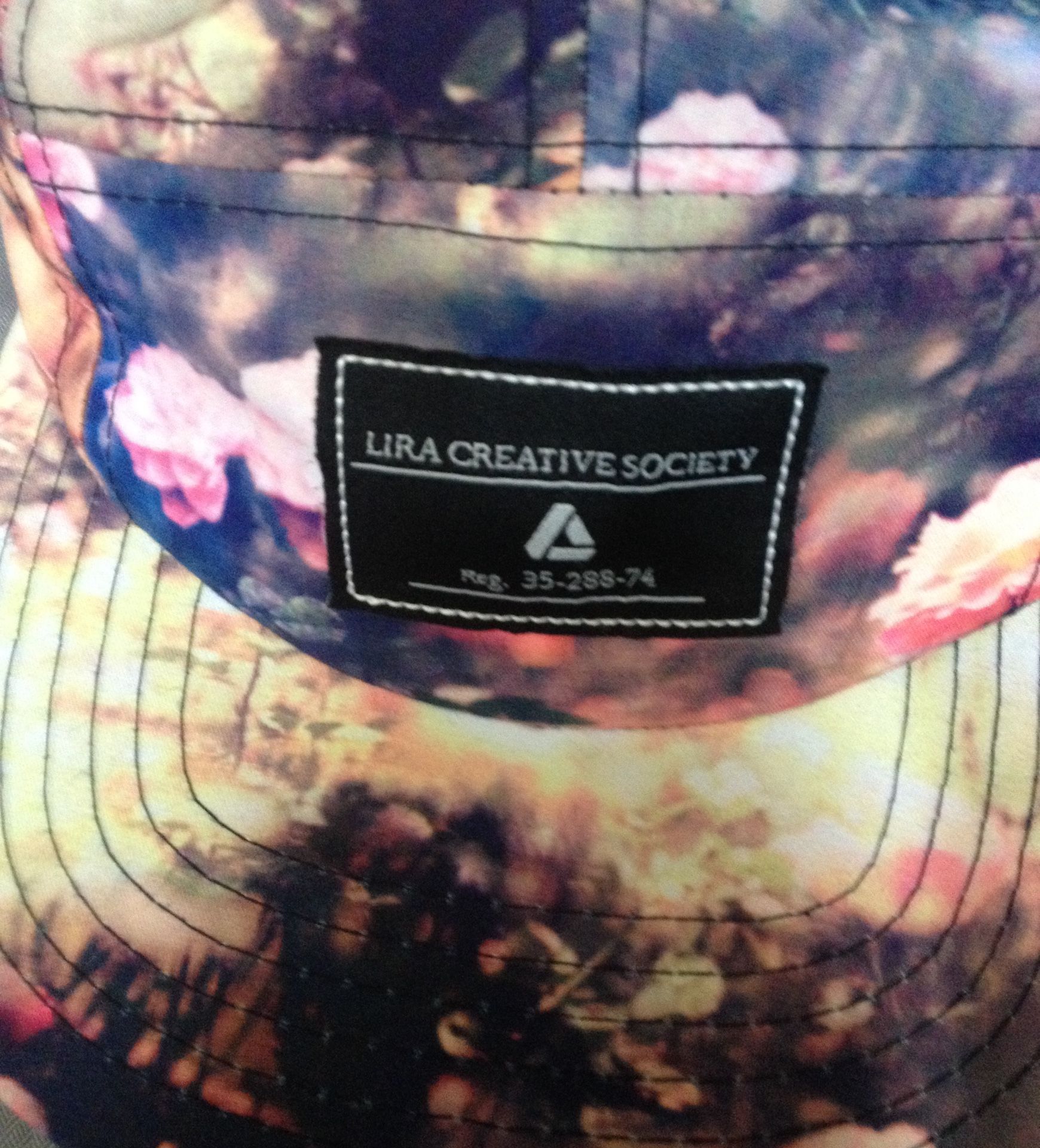 Lira Creative Society garden Print 5 Panel Camp Hat Strapback Cap
