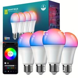WIFI Voice Control APP RGB Dimmable LED Light Bulb A19 E26 2.4GHz