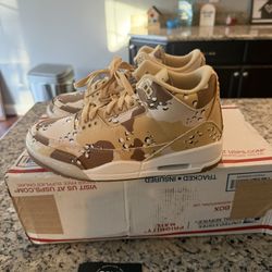 Size 7W Jordan Retro 3 WNBA Desert Camo Women’s SKU HM4301-200 Brand New