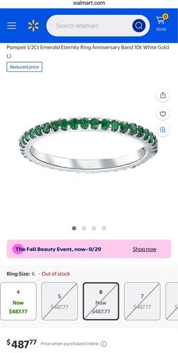 Pompeii 10k emerald eternity band