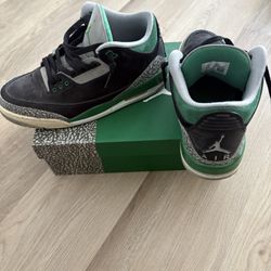 Pine Green Jordan Retro 3’s sz 10