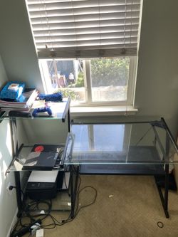 Glass desk