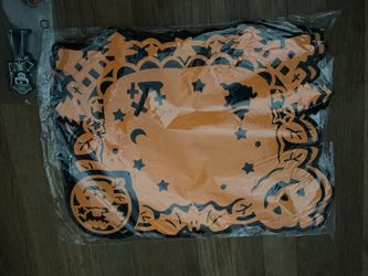 Halloween Placemat Orange Black Pumpkin Design