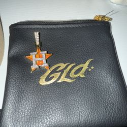 GLD Houston Astros Official MLB Logo Pendant