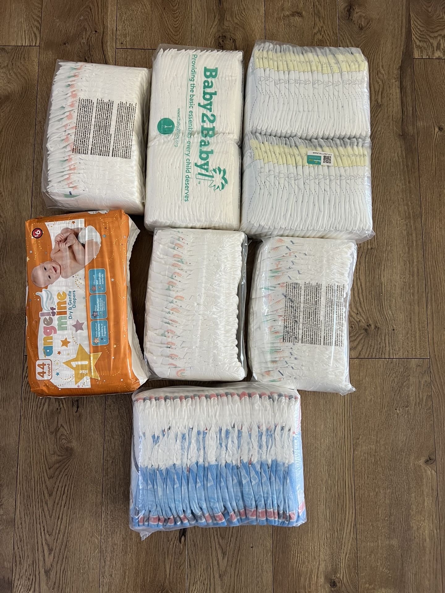 Pampers 7 Bags Lot
