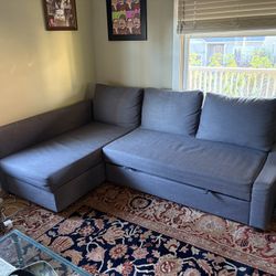 IKEA FRIHETEN Sleeper Sectional Sofa Couch with Storage 