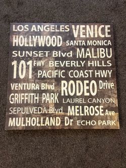 Los Angeles Neighborhood Typography Wall Art